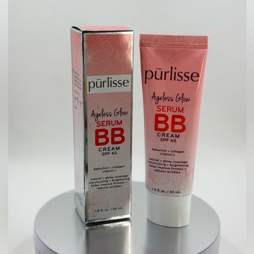Purlisse Ageless Glow Serum BB Cream SPF 40 NWS Medium Color 1.4 fl oz